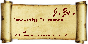 Janovszky Zsuzsanna névjegykártya